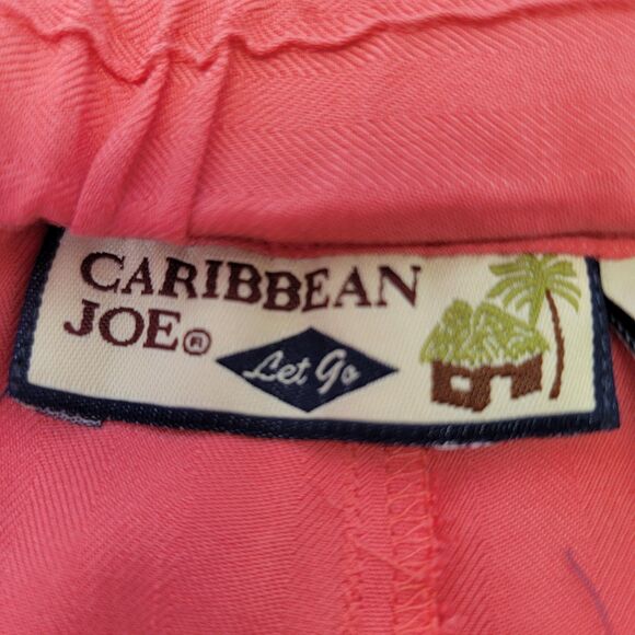 Caribbean Joe Womens Coral Silk/Rayon Capri Resort Beach Lounge Pants Size XL - Picture 9 of 11